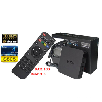 Mxq Android TV Box with Amlogic S805, 1GB, 8GB Quad Core, Dts, Dolby, 3D Google Android 4.4 Ott TV Box Internet Set Top Box HDMI 1.4 WiFi Function